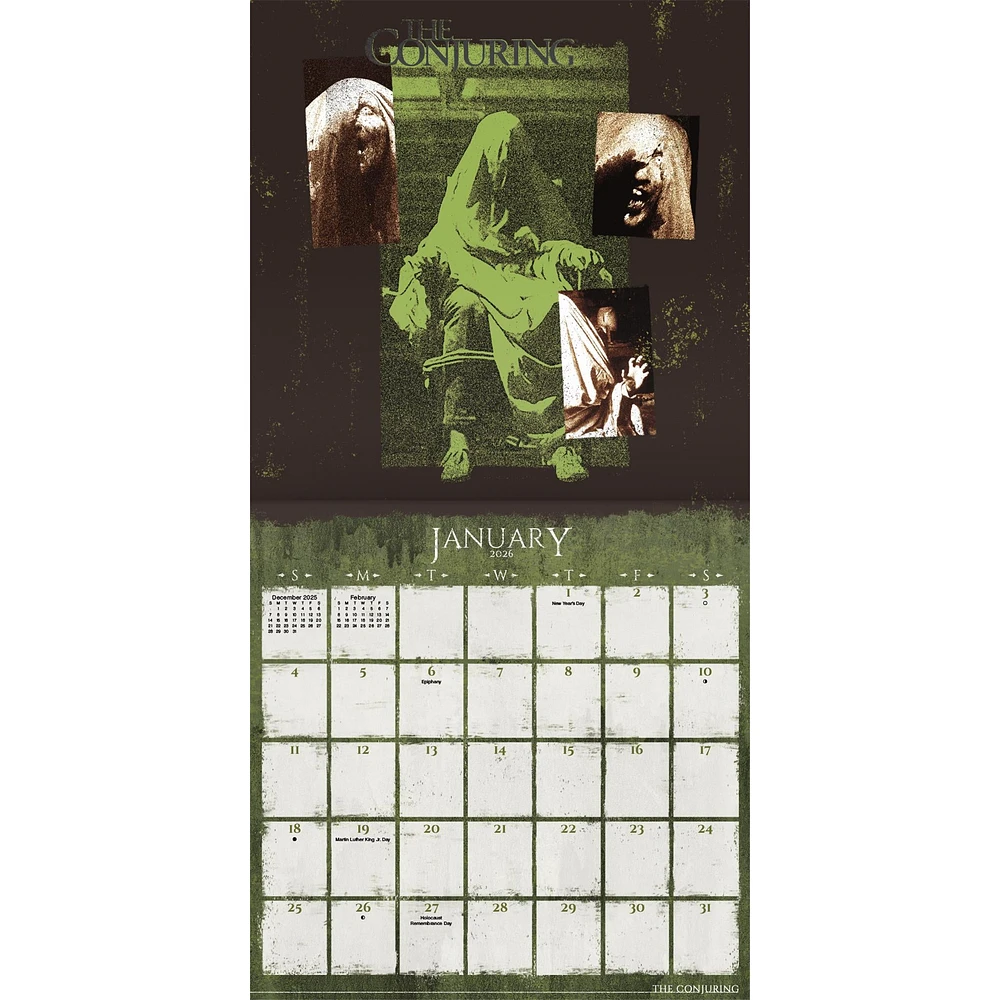 Horror Collection 2026 Wall Calendar