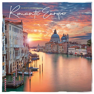 Romantic Europe 2026 Wall Calendar
