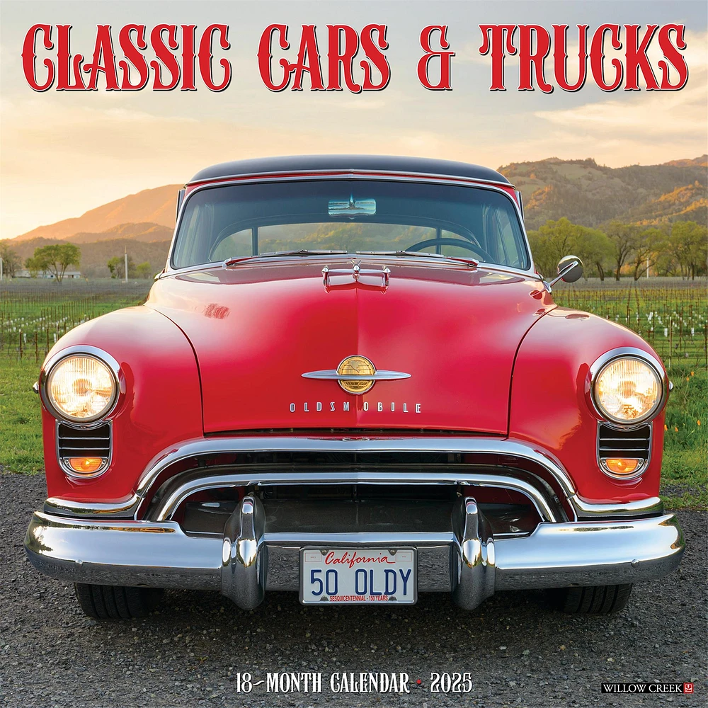 Classic Cars And Trucks Wall 2025 Calendar - Online Exclusive