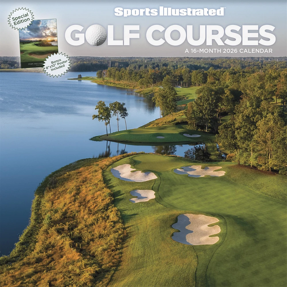 Sports Illustrated Golf Courses Exclusive with Print 2026 Deluxe Wall Calendar