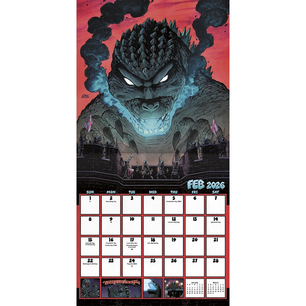 Godzilla Classic 2026 Wall Calendar - Online Exclusive