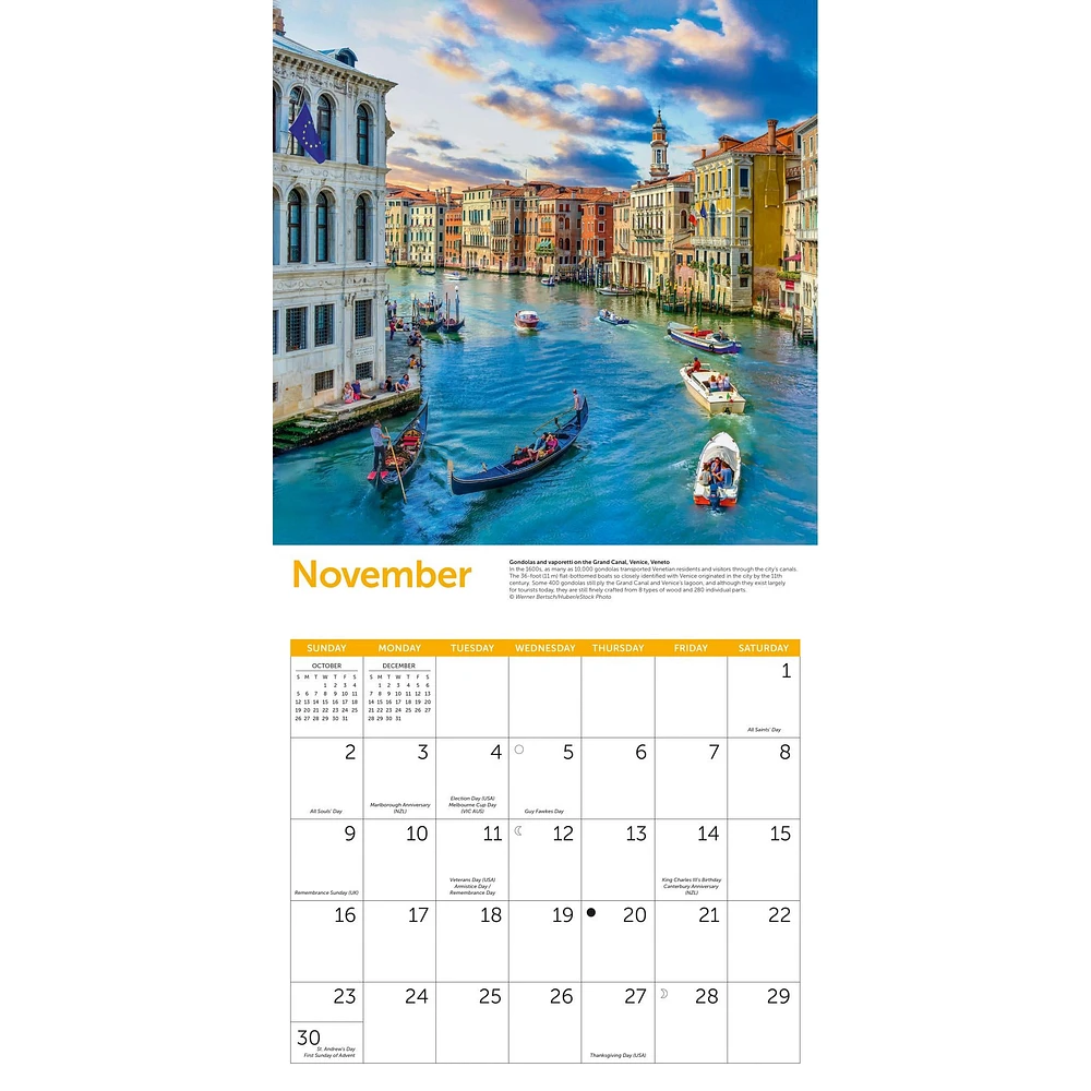 Italy Wall 2025 Calendar