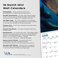 Canadian Geographic La Faune 2026 Mini Calendar (French)