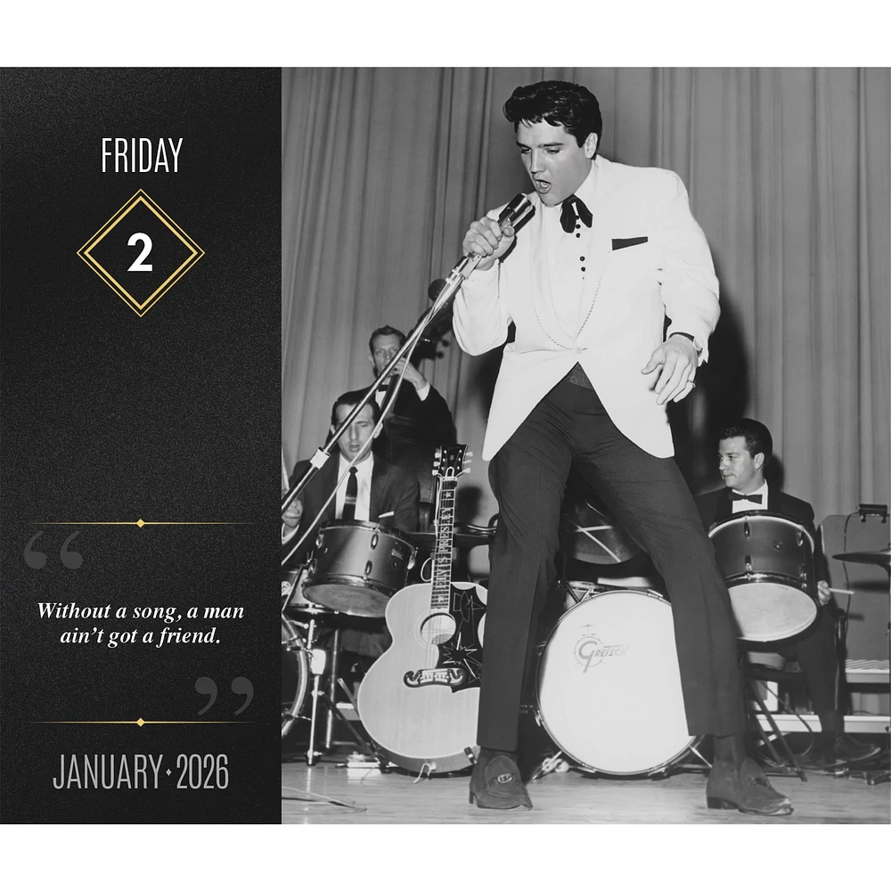 Elvis Presley 2026 Box Calendar