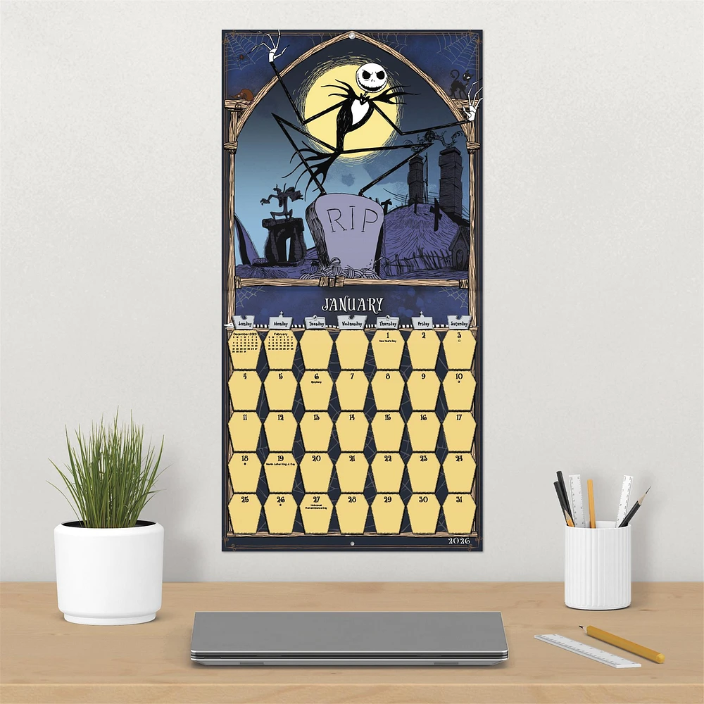 Nightmare Before Christmas Exclusive with Decal 2026 Deluxe Wall Calendar