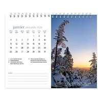 Quebec 2026 Double View Easel Calendar (French)