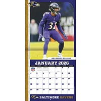 NFL Baltimore Ravens 2026 Wall Calendar