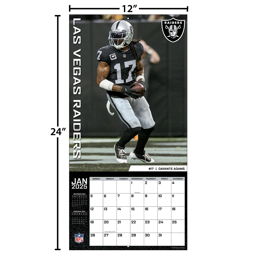 NFL Las Vegas Raiders Wall 2025 Calendar