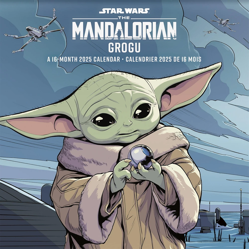 Star Wars Mandalorian Grogu Bilingual Mini 2025 Calendar