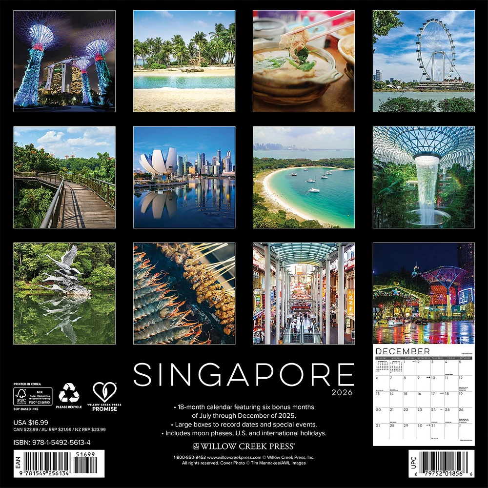 Singapore 2026 Wall Calendar - Online Exclusive