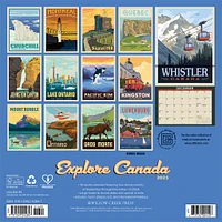 Explore Canada Travel Posters Wall 2025 Calendar