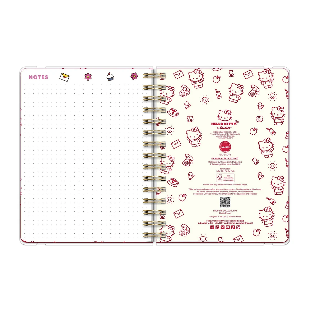 Hello Kitty Playful Pink Deluxe 2026 Planner Calendar