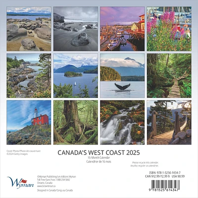 Canadas West Coast Mini 2025 Calendar - Online Exclusive