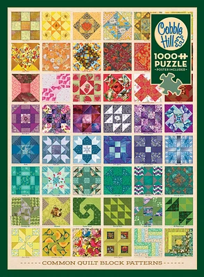 Common Quilt Blocks 1000 Piece Puzzle