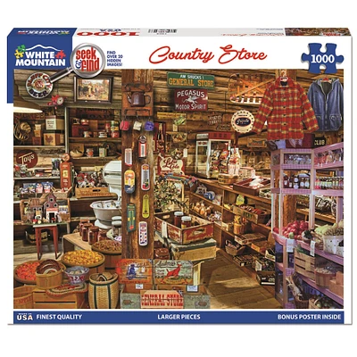 Country Store Seek and Find 1000 Piece Puzzle White Mountain