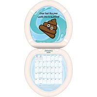 Poo Happens Die Cut 2026 Wall Calendar
