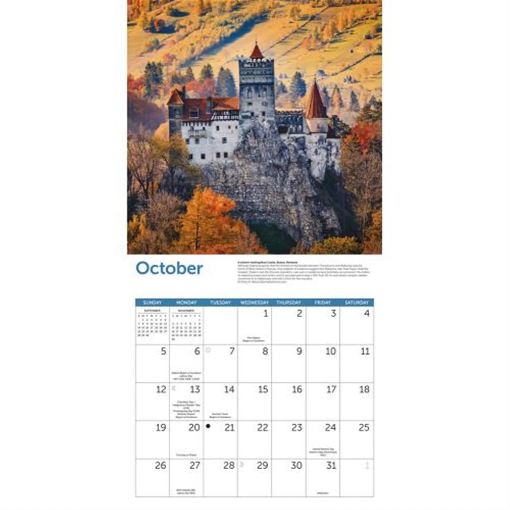 Castles Wall 2025 Calendar