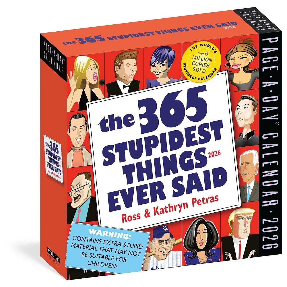 Stupidest Things Ever Said 2026 Box Calendar