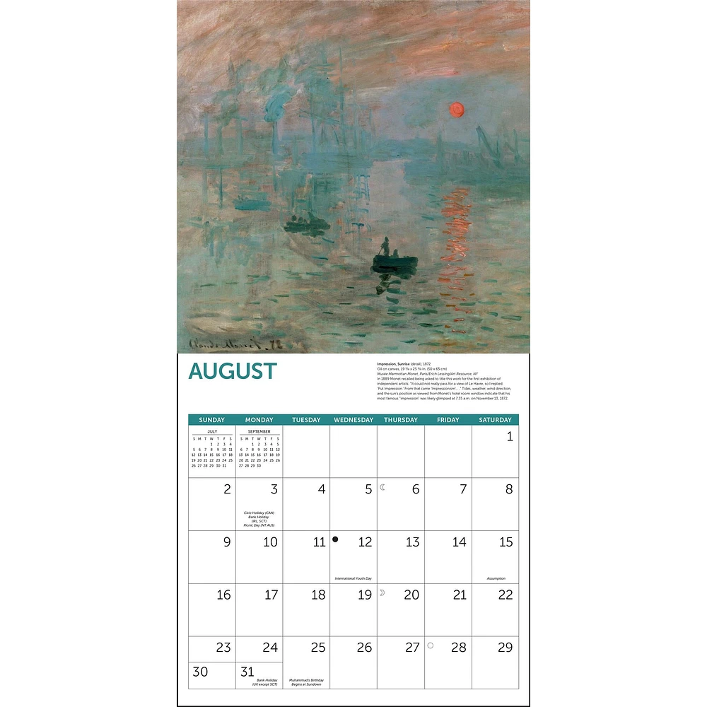 Monet At Sea 2026 Wall Calendar