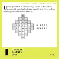 Mensa 365 Brain Puzzlers 2026 Box Calendar