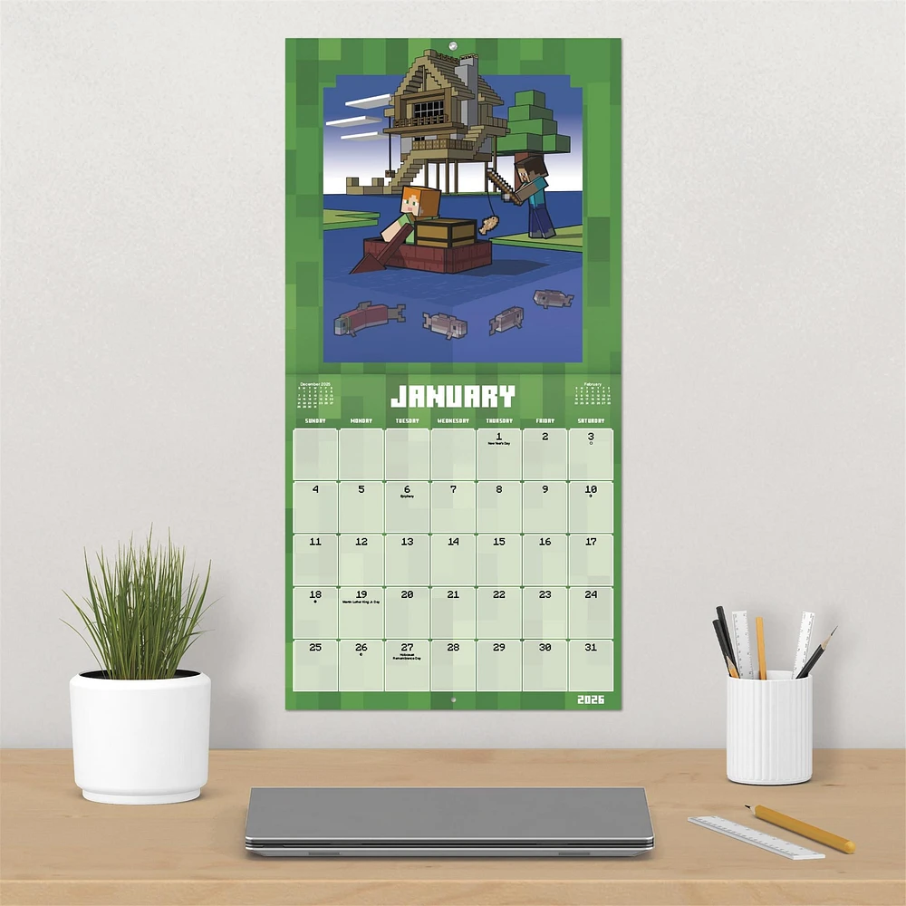 Minecraft Movie 2026 Wall Calendar
