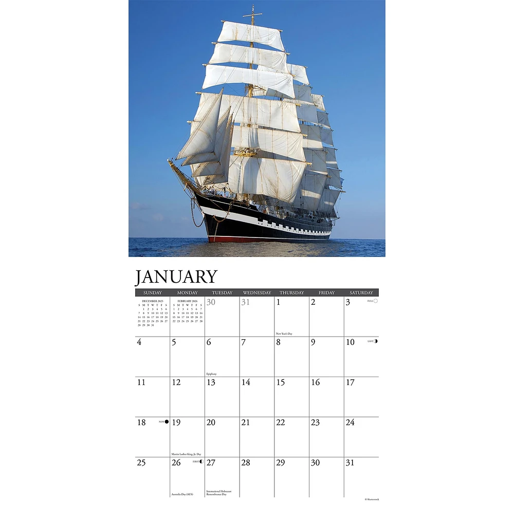 Tall Ships 2026 Wall Calendar
