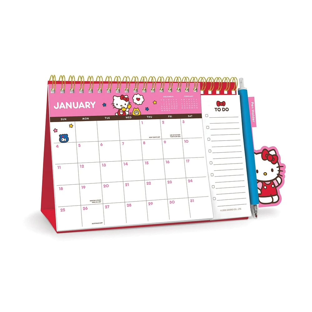 Hello Kitty Playful Pink 2026 Easel Calendar - Online Exclusive