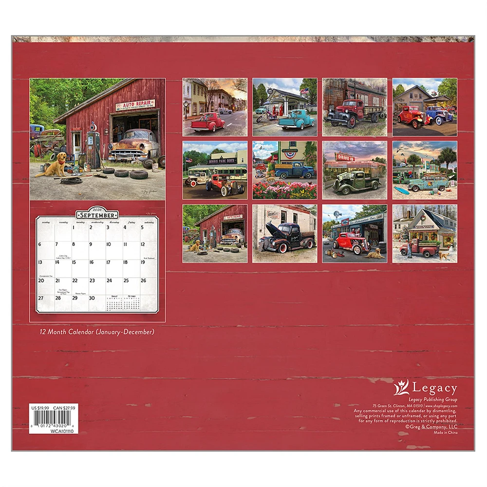 Nostalgic Main Street 2026 Deluxe Wall Calendar - Online Exclusive