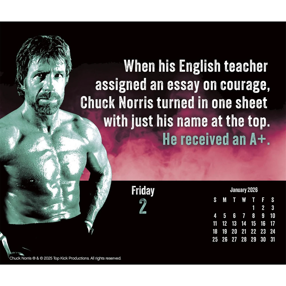 Chuck Norris 2026 Box Calendar
