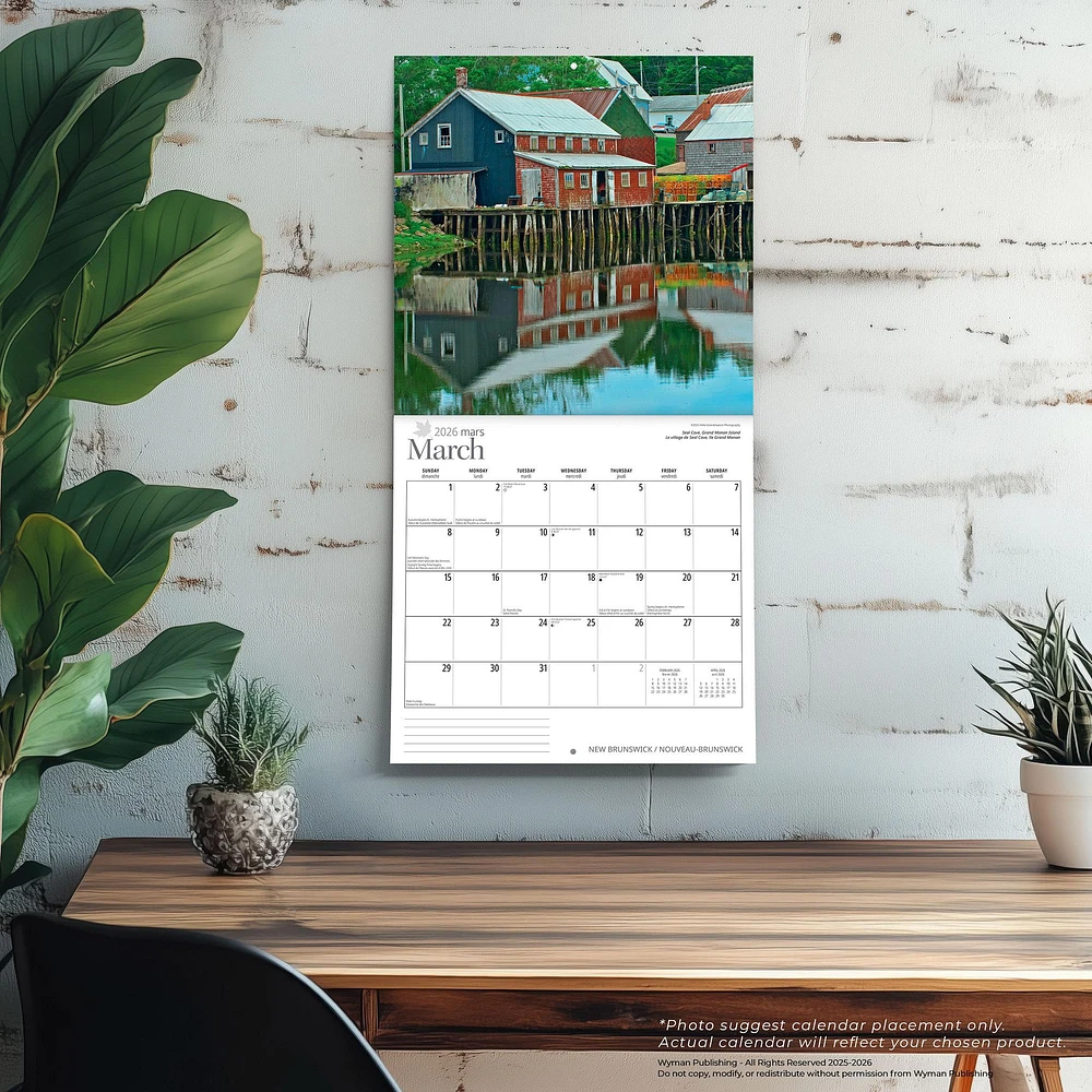New Brunswick 2026 Wall Calendar