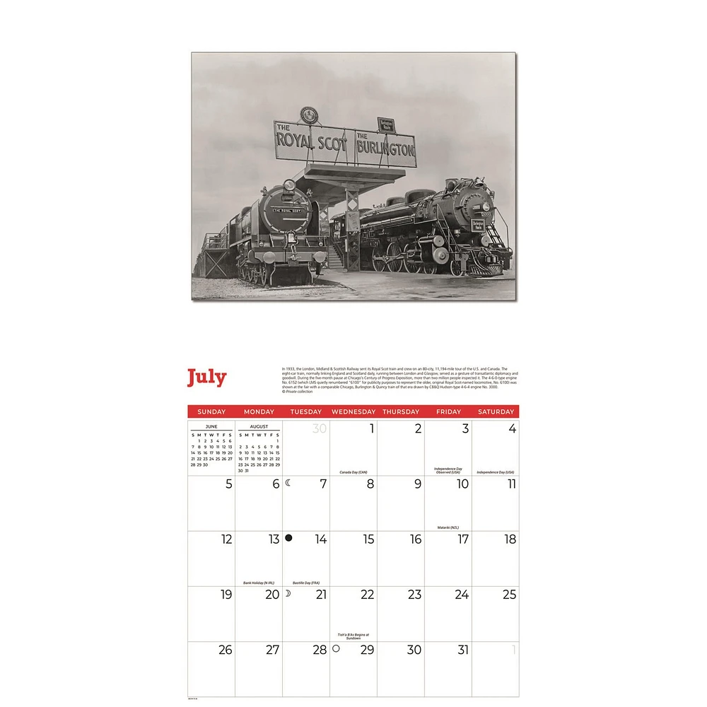 Trains Classic 2026 Wall Calendar