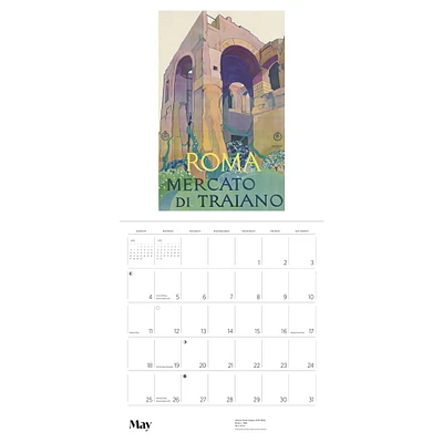 Italy Vintage Travel Posters Wall 2025 Calendar - Online Exclusive