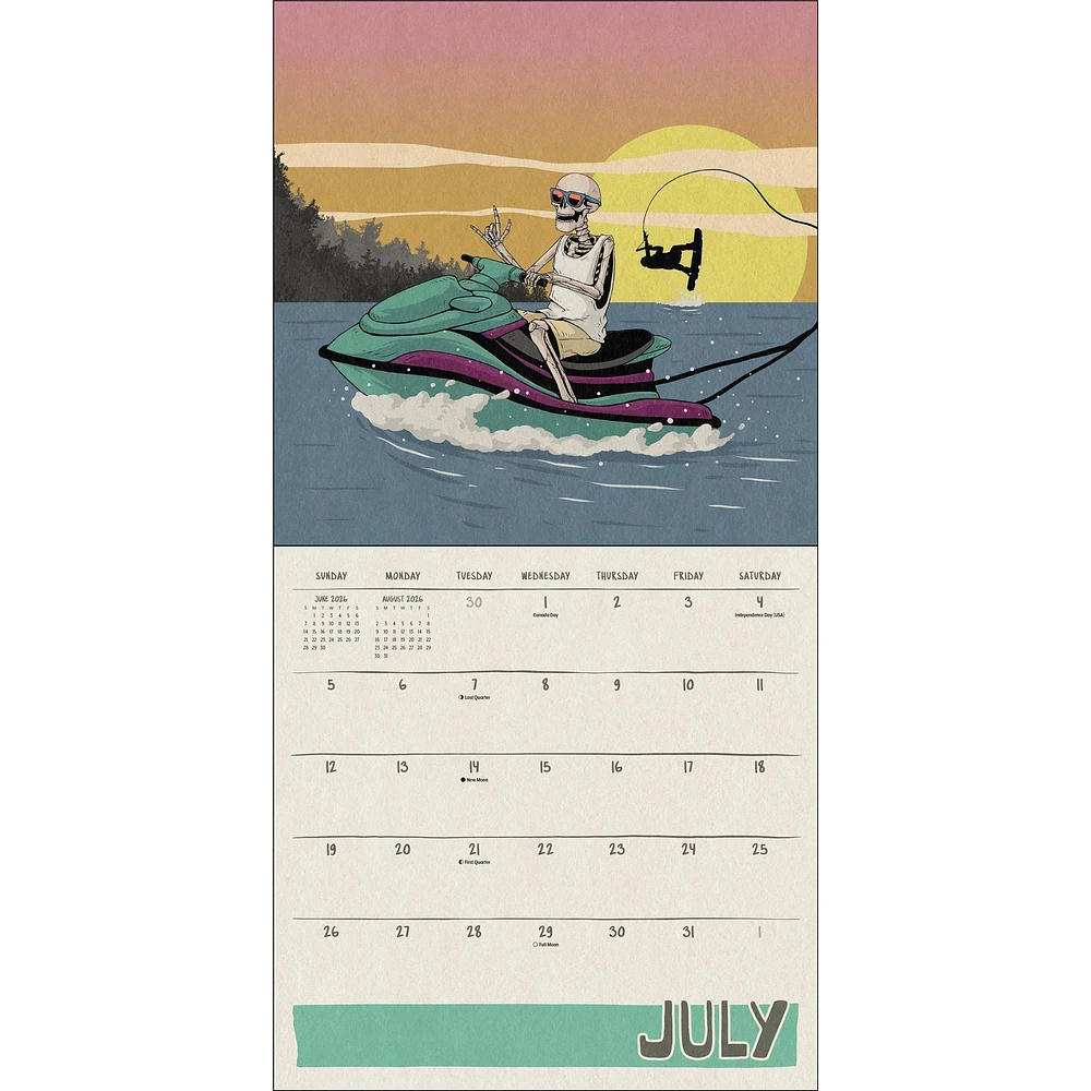 Death Takes A Holiday 2026 Wall Calendar
