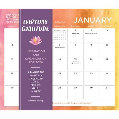 Everyday Gratitude 2026 Mini Magnetic Calendar - Online Exclusive
