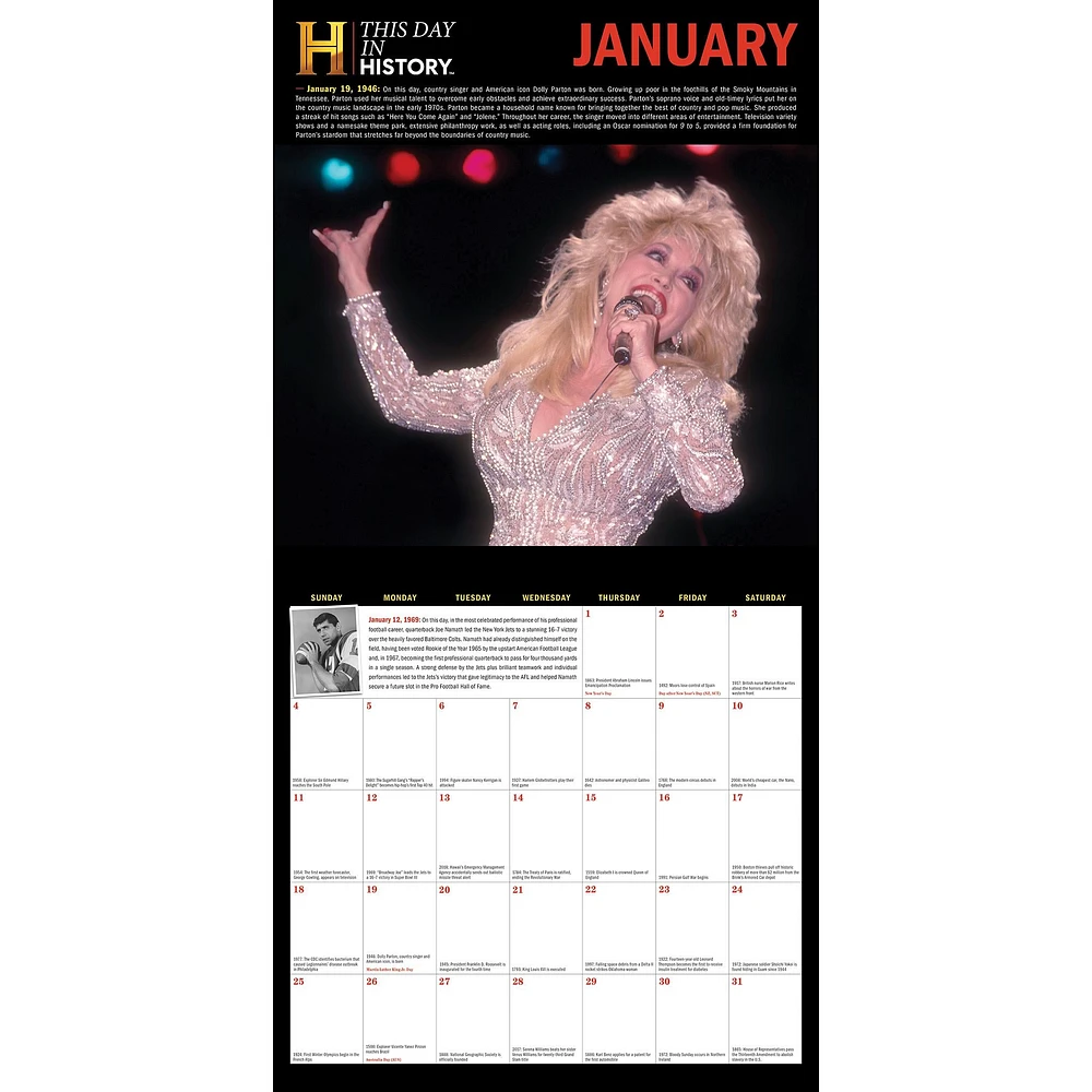 History Channel This Day In History 2026 Wall Calendar