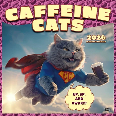 Caffeine Cats 2026 Wall Calendar - Online Exclusive