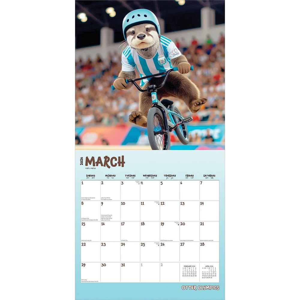 Otter Olympics 2026 Wall Calendar - Online Exclusive
