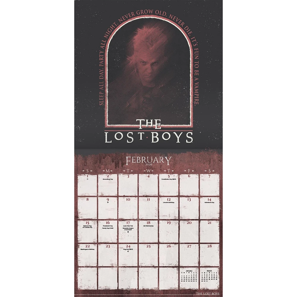 Horror Collection 2026 Wall Calendar
