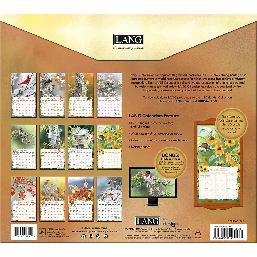 Songbirds Wall 2025 Calendar