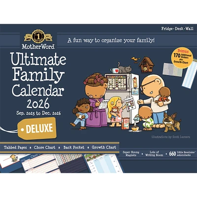 Motherword Deluxe English 2026 Wall Calendar