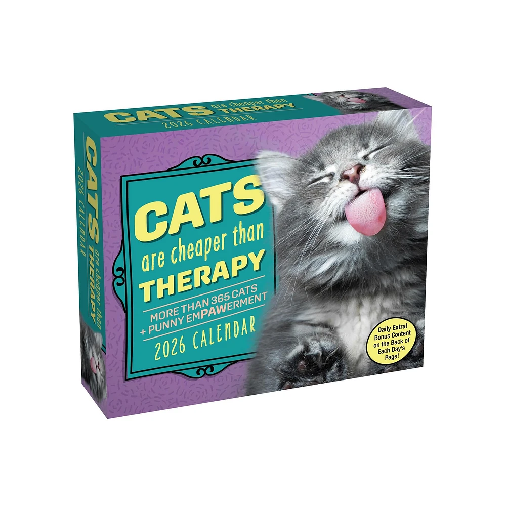 Cats Are Cheaper Than Therapy 2026 Box Calendar - Online Exclusive