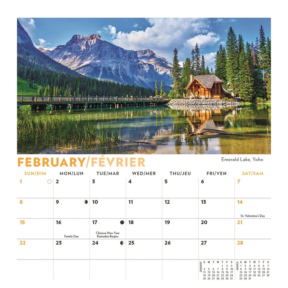 Canadian Rockies 2026 Easel Calendar