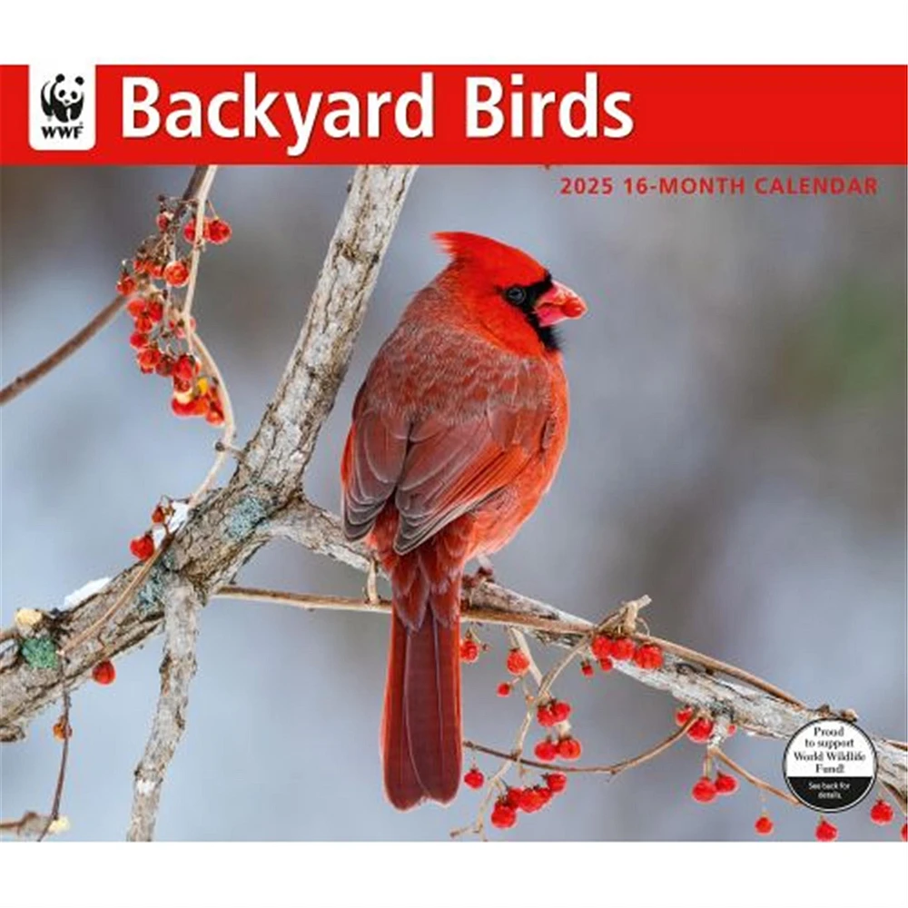 Birds Backyard World Wildlife Fund Wall 2025 Calendar