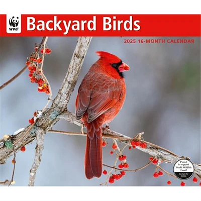 Birds Backyard World Wildlife Fund Wall 2025 Calendar