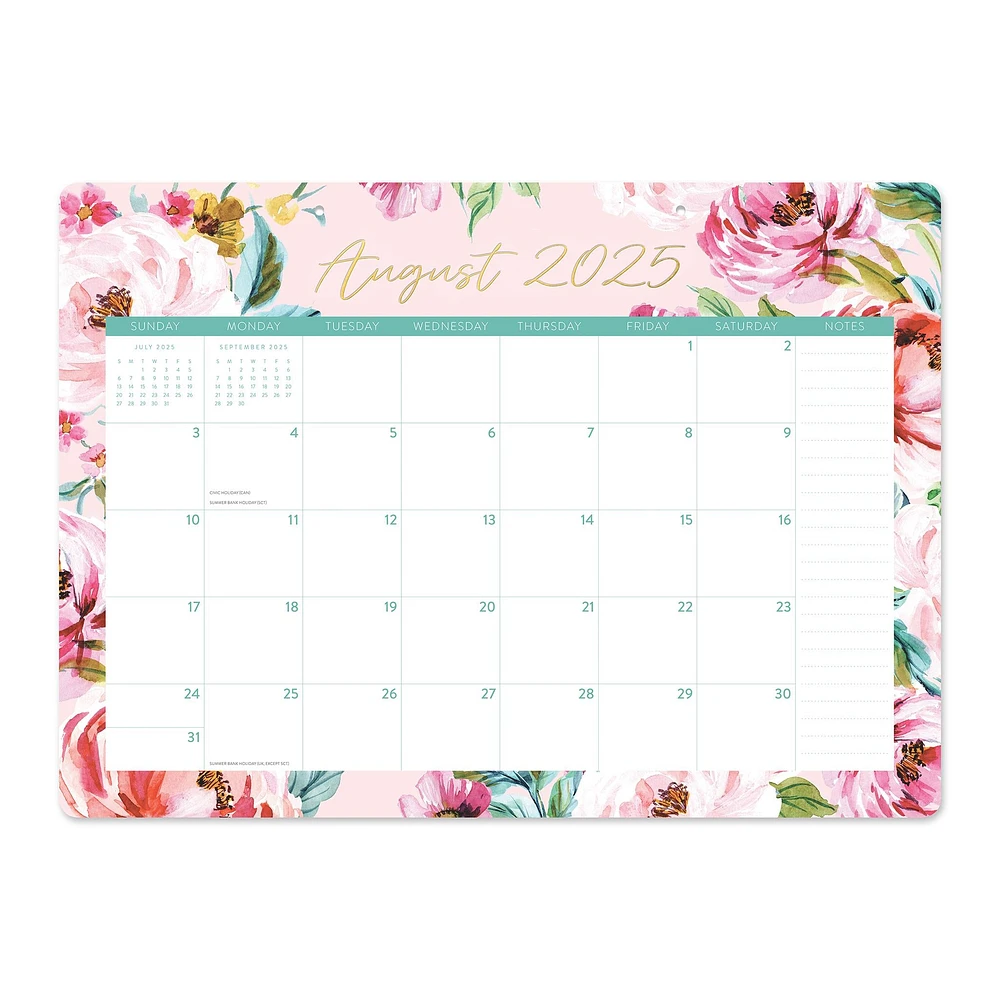 Bella Flora 2026 Decorative Desk Pad Calendar