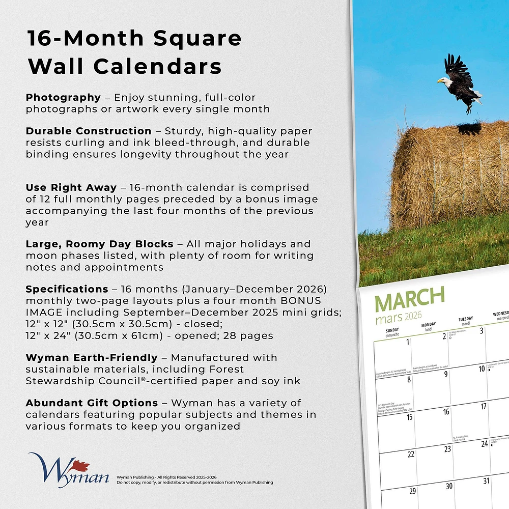 Canadian Geographic Canadian Scenes 2026 Wall Calendar
