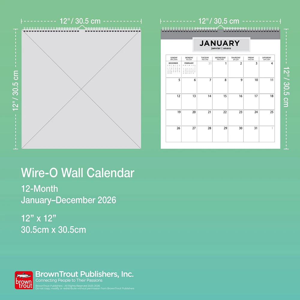 Turnowsky House Bilingual 2026 Wall Calendar