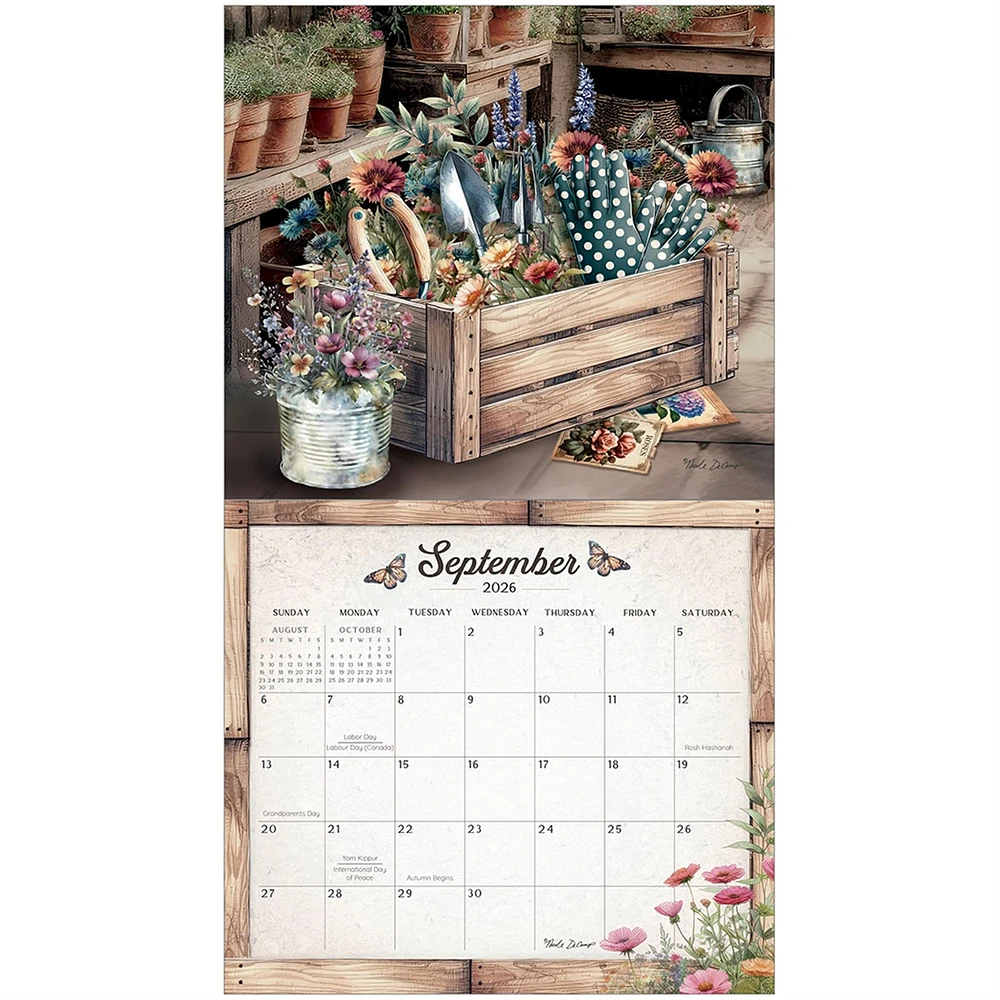 Gardening 2026 Deluxe Wall Calendar
