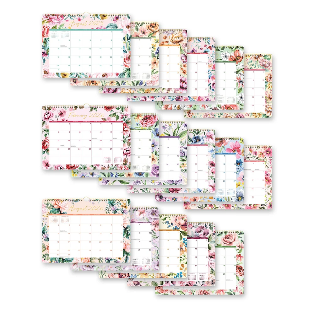 Bella Flora 2026 Spiral Wall Calendar