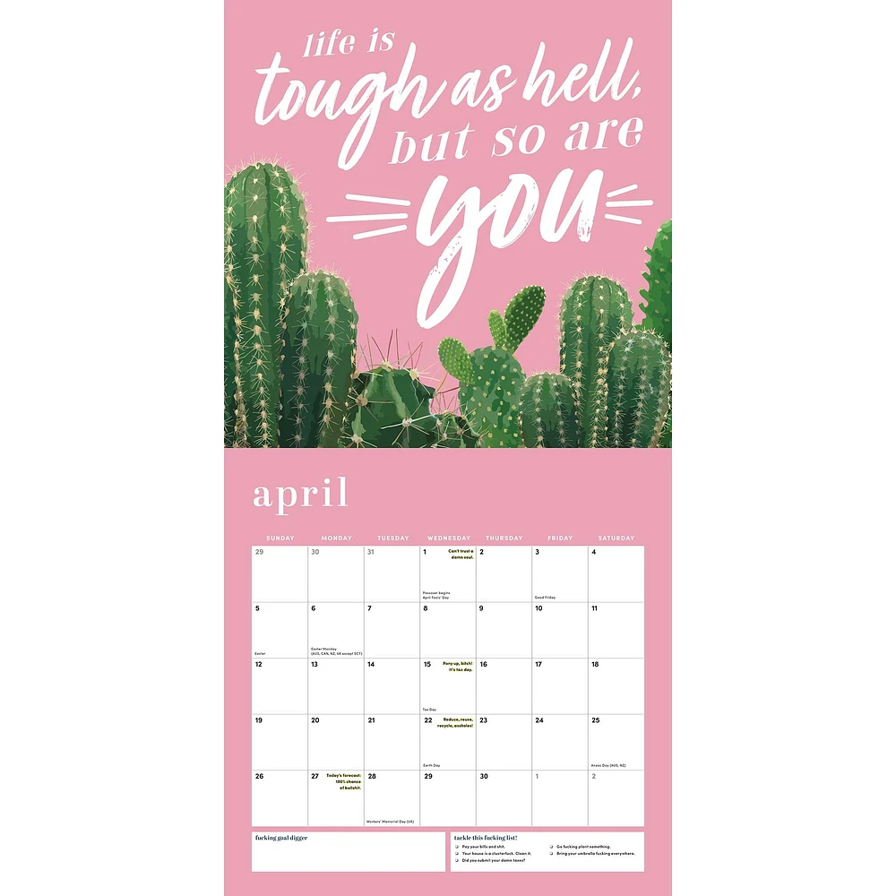 She Believed She Could So She Fucking Did 2026 Wall Calendar - Online Exclusive